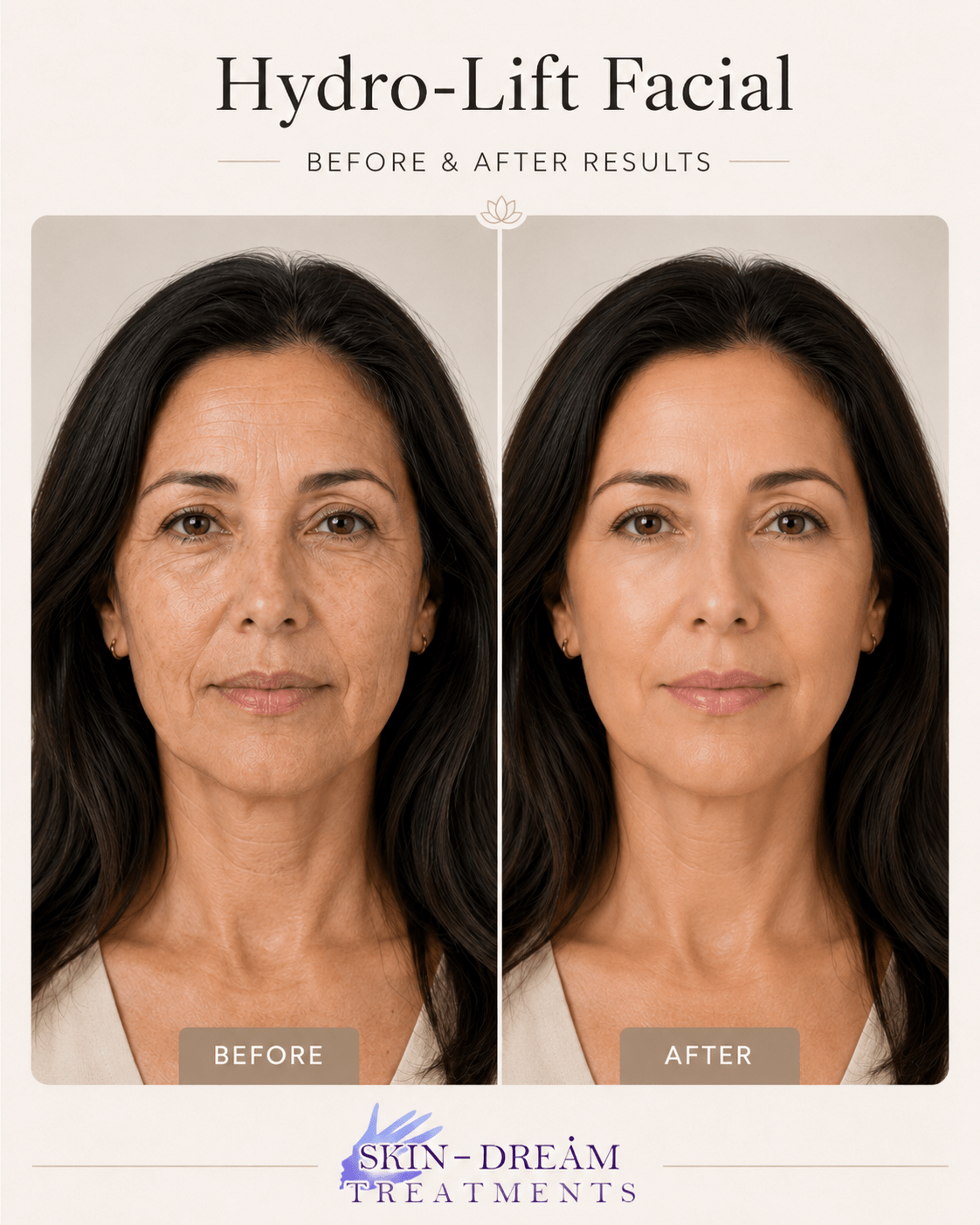 Hydro-Lift Facial Before and After Example 1