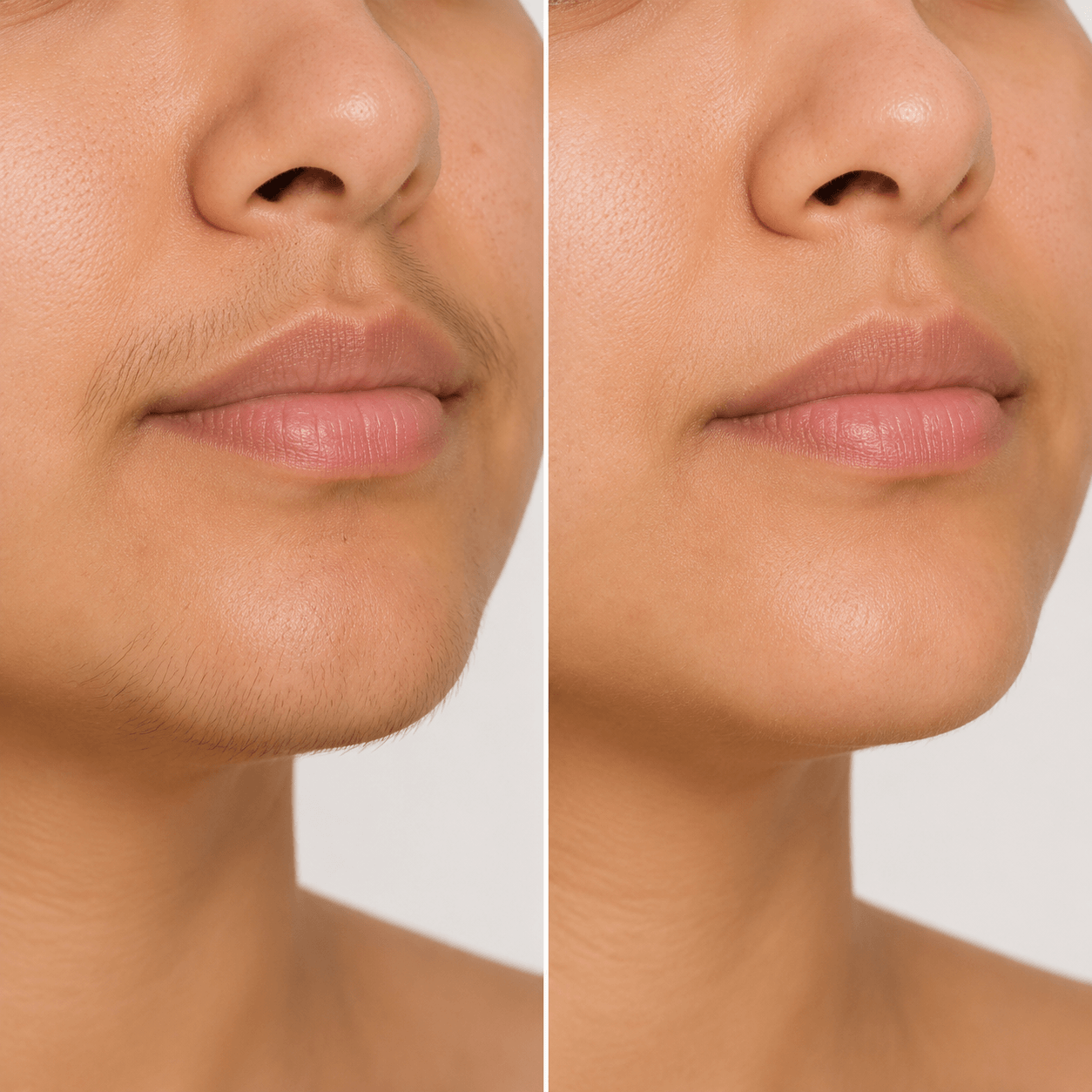 Laser Hair Removal Before and After Example 2