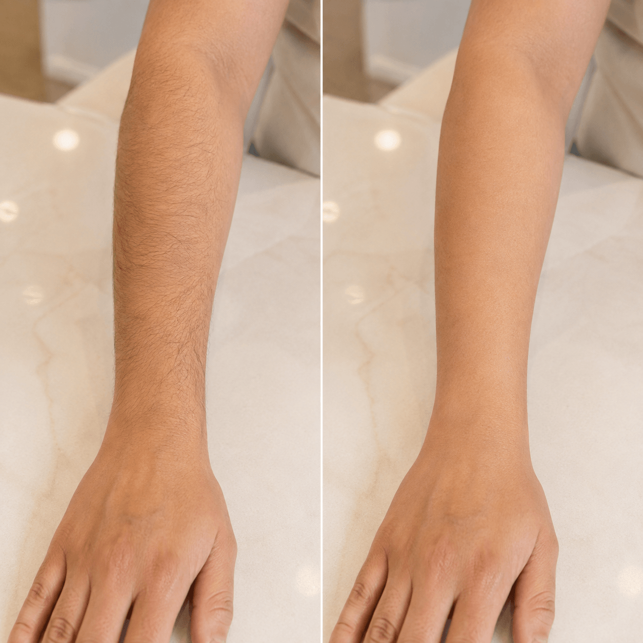 Laser Hair Removal Before and After Example 4
